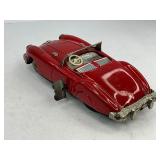 Red Sanshin Wind up Tin Toy Car