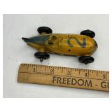 Sun Rubber Company #3 Two Seater Toy Indy Car - Yellow