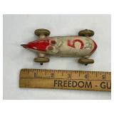 Sun Rubber Company #5 Two Seater Toy Indy Car - White