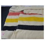 VINTAGE HUDSONS BAY FOUR POINT WOOL BLANKET