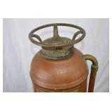 VINTAGE COPPER AND BRASS FIRE EXTINGUISHER