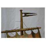 VINTAGE EDWARD AAGAARD IRON ART BRONZE VIKING SHIP