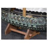 VINTAGE EDWARD AAGAARD IRON ART BRONZE VIKING SHIP