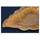 MID-CENTURY SANTA ANITA WARE LEAF CANDY/NUT/SERVING BOWL