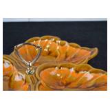 MID-CENTURY SANTA ANITA WARE LEAF CANDY/NUT/SERVING BOWL