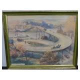 VINTAGE HASTINGS MN SPIRAL BRIDGE PRINT