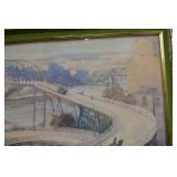 VINTAGE HASTINGS MN SPIRAL BRIDGE PRINT
