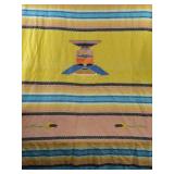 VINTAGE MEXICAN WOVEN THROW BLANKET