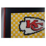 KANSAS CITY CHIEFS CROSS STITCH IN FRAME