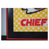 KANSAS CITY CHIEFS CROSS STITCH IN FRAME