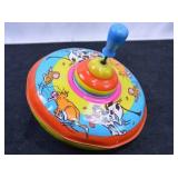 VINTAGE OHIO ART TIN SPINNING TOP 1950s
