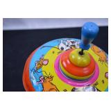 VINTAGE OHIO ART TIN SPINNING TOP 1950s