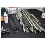 TRAIN BUILDING LOT WITH LOCOMOTIVE AND CARS