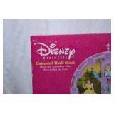 DISNEY PRINCESS ANIMATED WALL CLOCK