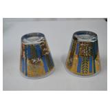 Vintage Georges Briard Lowball Glasses, 14K Gold Accents