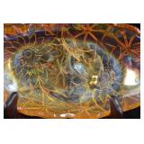 Vintage Indiana Glass Marigold Carnival Glass Dish