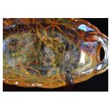 Vintage Indiana Glass Marigold Carnival Glass Dish
