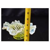 Vintage Fenton Yellow Vaseline Opalescent Hobnail Bowl