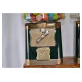 Vintage Dual Head Gumball Machine on a Stand