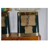 Vintage Dual Head Gumball Machine on a Stand