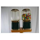 Vintage Dual Head Gumball Machine on a Stand