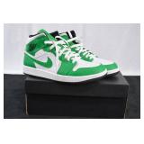 Nike Air Jordan 1 Mid "Lucky Green" Shoes