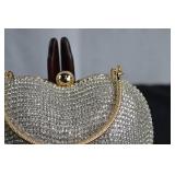 Silver Handle Sweetheart Clutch Bag
