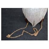 Silver Handle Sweetheart Clutch Bag