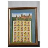 American Indian Dance Stamps In Frame