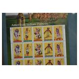 American Indian Dance Stamps In Frame