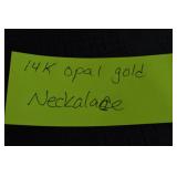 14k Gold Opal Necklace