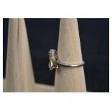 10k Gold Topaz And Diamond Ring