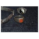 925 Sterling Rings And Bracelet