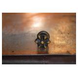 Antique Jacobean Leather And Walnut Tobacco Humidor Cabinet