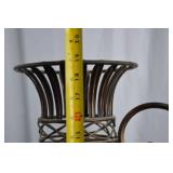 Vintage Intricatly Detailed Rattan Cornucopia