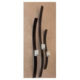 Wavy Black Metal Wall Sconces