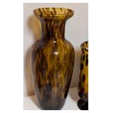 Tortoise Glass Vases and Candleholders