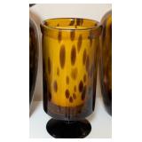 Tortoise Glass Vases and Candleholders