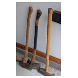 Assorted Brooms and Yard Tools