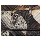 Large Framed Drunkard Pattern Quilt