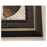 Large Framed Drunkard Pattern Quilt