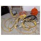 Assorted Work Lights and Extension Cords