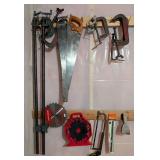 Assorted Clamps and Hand Saws