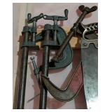 Assorted Clamps and Hand Saws