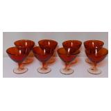 Red Tilted Glass Dessert Cups