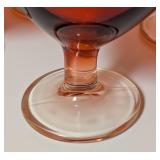 Red Tilted Glass Dessert Cups