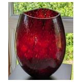 Gorgeous Kjell Engman Art Glass Dino Vase for Kosta Boda and Stand
