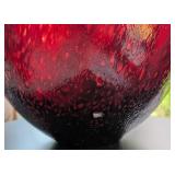 Gorgeous Kjell Engman Art Glass Dino Vase for Kosta Boda and Stand