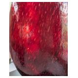 Gorgeous Kjell Engman Art Glass Dino Vase for Kosta Boda and Stand