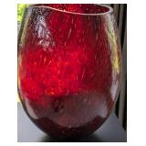 Gorgeous Kjell Engman Art Glass Dino Vase for Kosta Boda and Stand